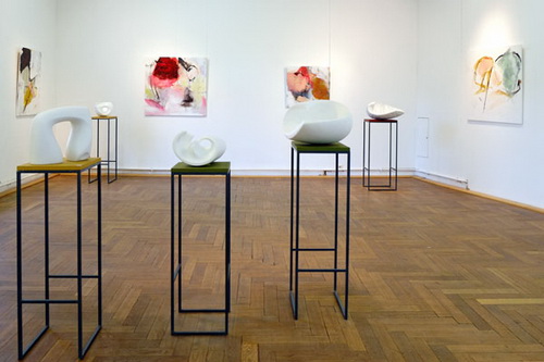 "Das Eine und das Andere", Ausstellung im Kurfürstlichen Gärtnerhaus Bonn zusammen mit der Bildhauerin Lotte Thünker, März 2016, Fotos Lilian Szokody