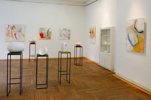 "Das Eine und das Andere", Ausstellung im Kurfürstlichen Gärtnerhaus Bonn zusammen mit der Bildhauerin Lotte Thünker, März 2016, Fotos Lilian Szokody