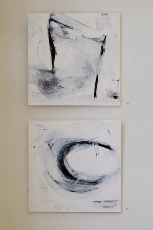 "Das Eine und das Andere", Ausstellung im Kurfürstlichen Gärtnerhaus Bonn zusammen mit der Bildhauerin Lotte Thünker, März 2016, Fotos Lilian Szokody
